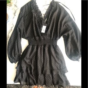 Polka dot ruffle dress